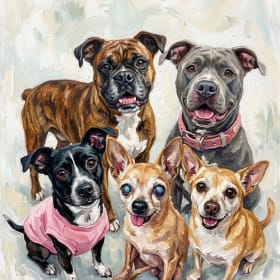 Mya Daisy Ella Riley and Chico